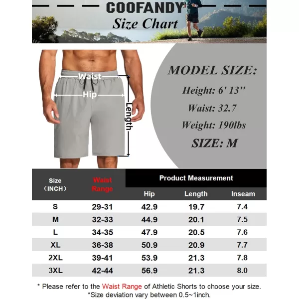 COOFANDY Men's Athletic Running Shorts Quick Dry Fitted Gym Workout Short Pants Sports Training Shorts with Pockets