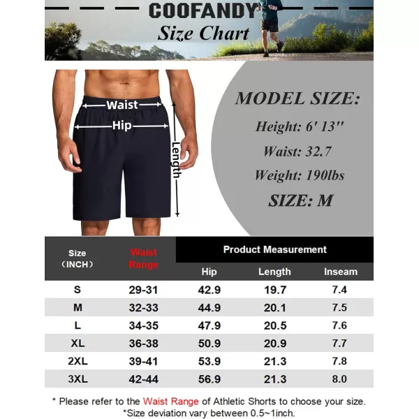 COOFANDY Men's Athletic Running Shorts Quick Dry Fitted Gym Workout Short Pants Sports Training Shorts with Pockets