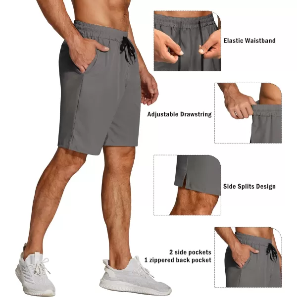 COOFANDY Men's Athletic Running Shorts Quick Dry Fitted Gym Workout Short Pants Sports Training Shorts with Pockets