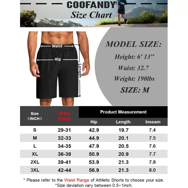 COOFANDY Men's Athletic Running Shorts Quick Dry Fitted Gym Workout Short Pants Sports Training Shorts with Pockets)