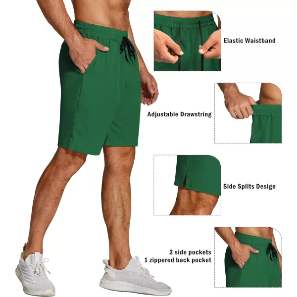 COOFANDY Men's Athletic Running Shorts Quick Dry Fitted Gym Workout Short Pants Sports Training Shorts with Pockets