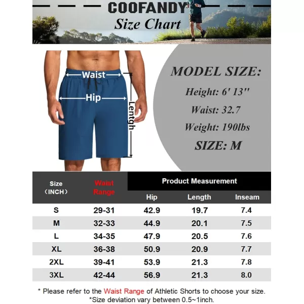 COOFANDY Men's Athletic Running Shorts Quick Dry Fitted Gym Workout Short Pants Sports Training Shorts with Pockets)