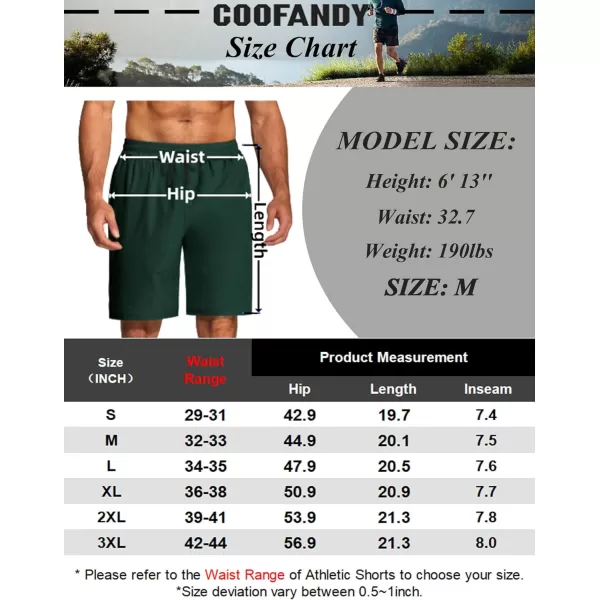 COOFANDY Men's Athletic Running Shorts Quick Dry Fitted Gym Workout Short Pants Sports Training Shorts with Pockets