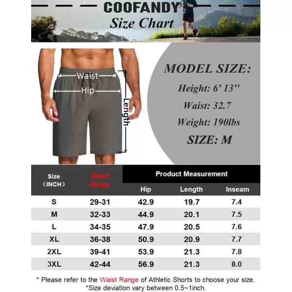 COOFANDY Men's Athletic Running Shorts Quick Dry Fitted Gym Workout Short Pants Sports Training Shorts with Pockets