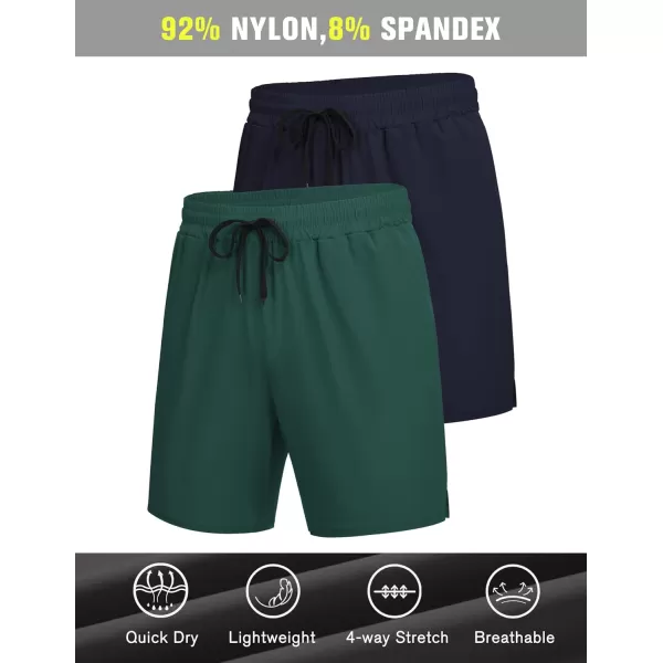COOFANDY Men's Athletic Running Shorts Quick Dry Fitted Gym Workout Short Pants Sports Training Shorts with Pockets