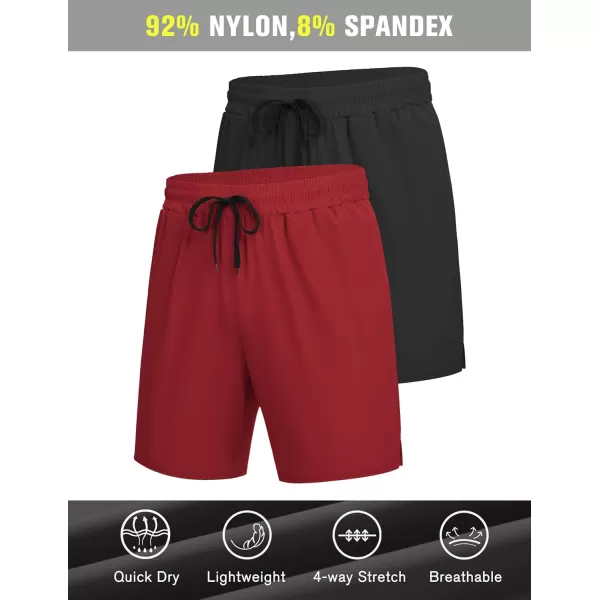 COOFANDY Men's Athletic Running Shorts Quick Dry Fitted Gym Workout Short Pants Sports Training Shorts with Pockets