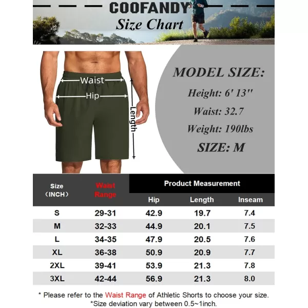 COOFANDY Men's Athletic Running Shorts Quick Dry Fitted Gym Workout Short Pants Sports Training Shorts with Pockets