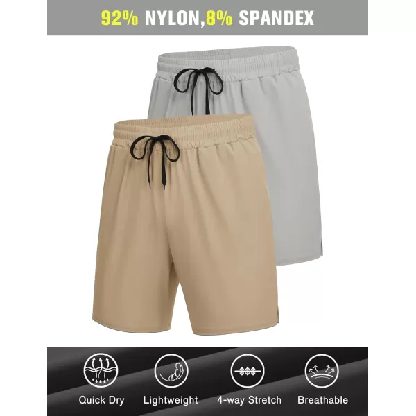 COOFANDY Men's Athletic Running Shorts Quick Dry Fitted Gym Workout Short Pants Sports Training Shorts with Pockets