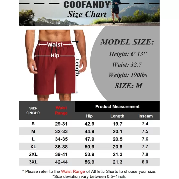 COOFANDY Men's Athletic Running Shorts Quick Dry Fitted Gym Workout Short Pants Sports Training Shorts with Pockets