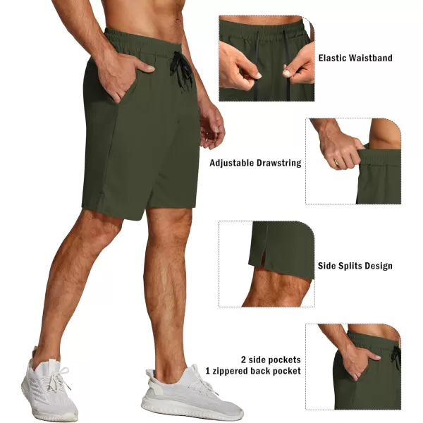 COOFANDY Men's Athletic Running Shorts Quick Dry Fitted Gym Workout Short Pants Sports Training Shorts with Pockets