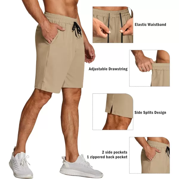 COOFANDY Men's Athletic Running Shorts Quick Dry Fitted Gym Workout Short Pants Sports Training Shorts with Pockets