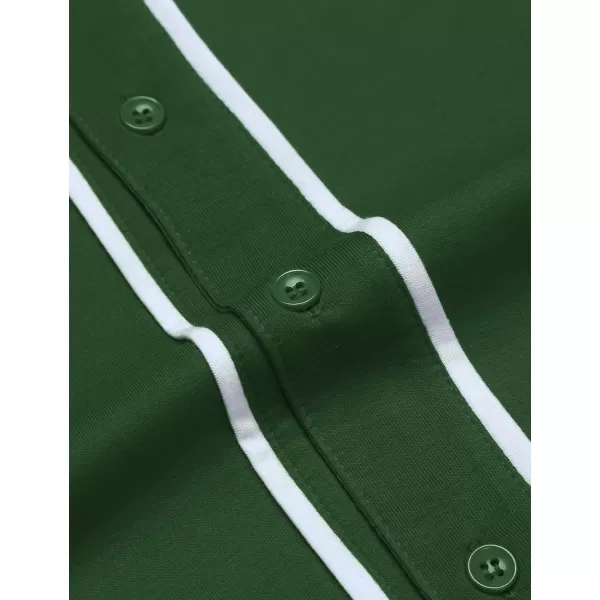 COOFANDY Men's Baseball Button Down Jersey Short Sleeve Hipster Hip Hop T Shirts