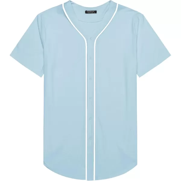 COOFANDY Men's Baseball Button Down Jersey Short Sleeve Hipster Hip Hop T Shirts