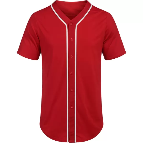 COOFANDY Men's Baseball Button Down Jersey Short Sleeve Hipster Hip Hop T Shirts