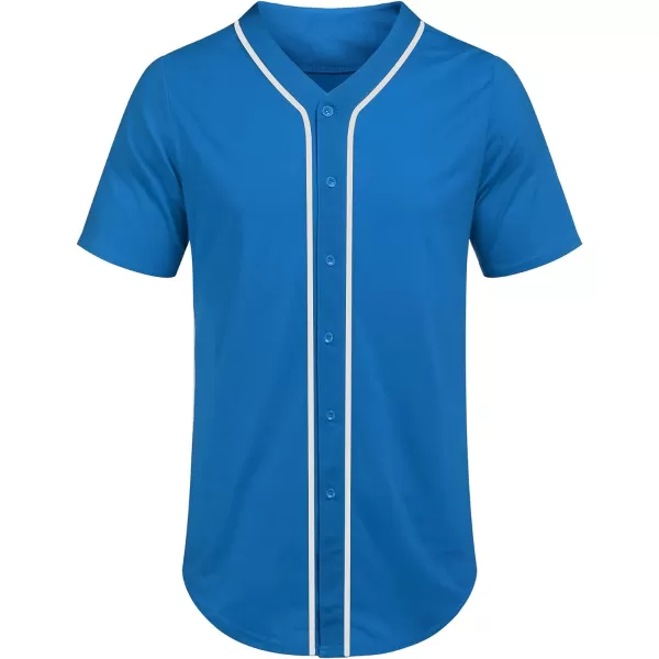 COOFANDY Men's Baseball Button Down Jersey Short Sleeve Hipster Hip Hop T Shirts
