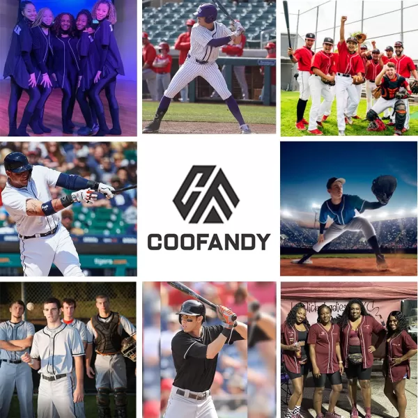 COOFANDY Men's Baseball Button Down Jersey Short Sleeve Hipster Hip Hop T Shirts