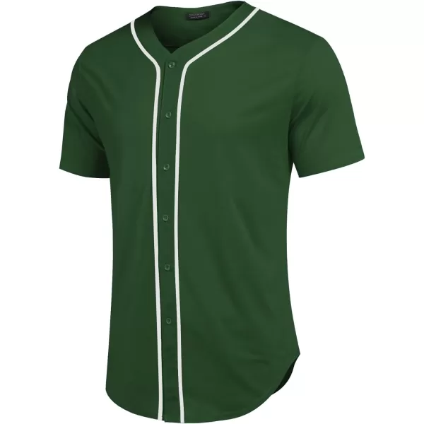 COOFANDY Men's Baseball Button Down Jersey Short Sleeve Hipster Hip Hop T Shirts