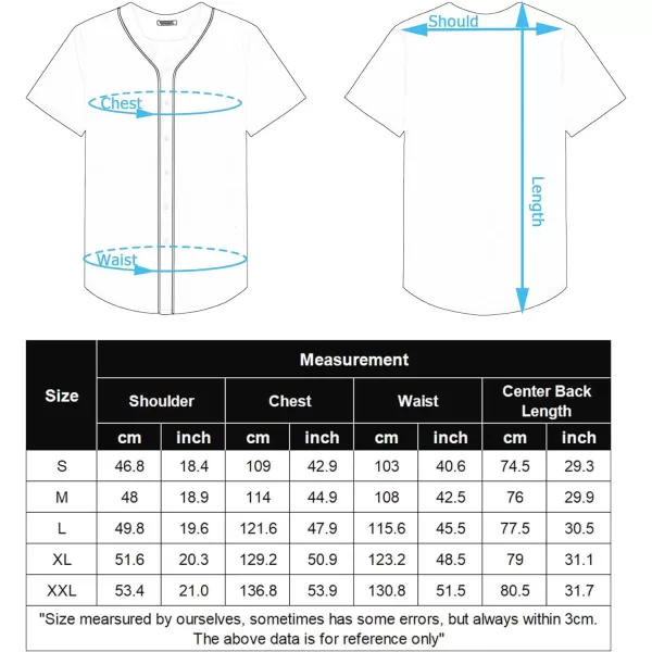 COOFANDY Men's Baseball Button Down Jersey Short Sleeve Hipster Hip Hop T Shirts