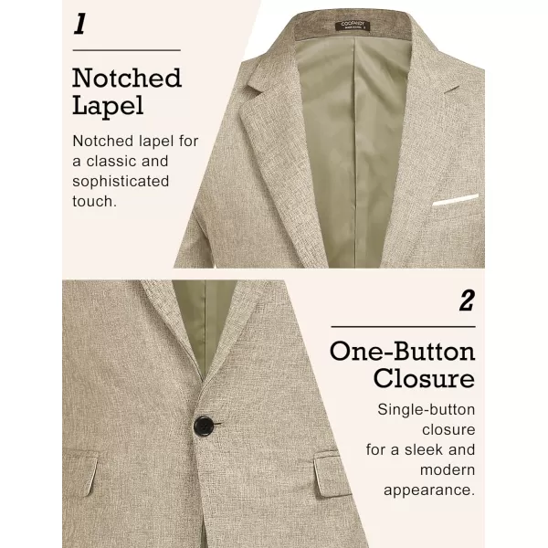 COOFANDY Men's Blazer Casual Sport Coats Slim Fit One Button Suit Jacket Lightweight Sports Jacket
