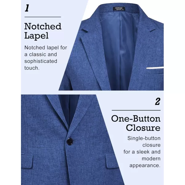 COOFANDY Men's Blazer Casual Sport Coats Slim Fit One Button Suit Jacket Lightweight Sports Jacket