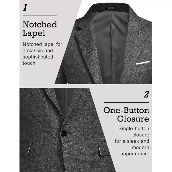 COOFANDY Men's Blazer Casual Sport Coats Slim Fit One Button Suit Jacket Lightweight Sports Jacket
