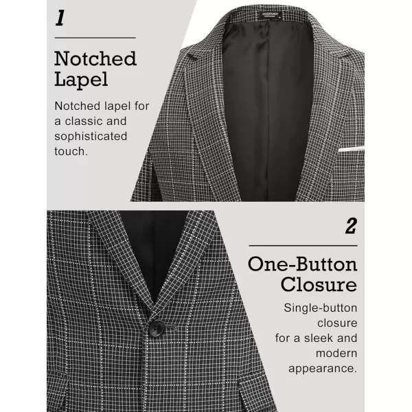 COOFANDY Men's Blazer Casual Sport Coats Slim Fit One Button Suit Jacket Lightweight Sports Jacket
