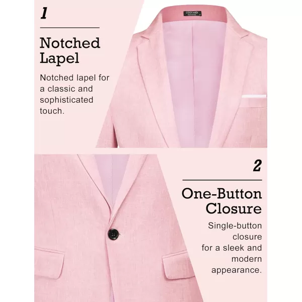 COOFANDY Men's Blazer Casual Sport Coats Slim Fit One Button Suit Jacket Lightweight Sports Jacket