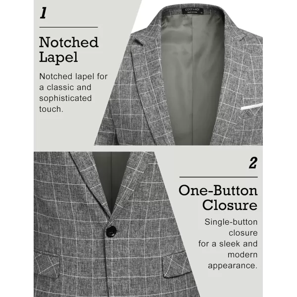 COOFANDY Men's Blazer Casual Sport Coats Slim Fit One Button Suit Jacket Lightweight Sports Jacket