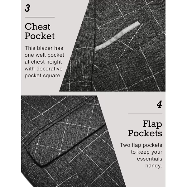 COOFANDY Men's Blazer Casual Sport Coats Slim Fit One Button Suit Jacket Lightweight Sports Jacket