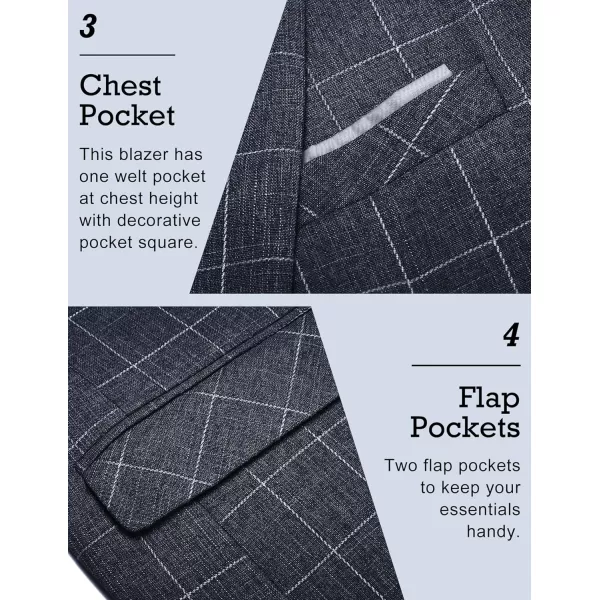 COOFANDY Men's Blazer Casual Sport Coats Slim Fit One Button Suit Jacket Lightweight Sports Jacket