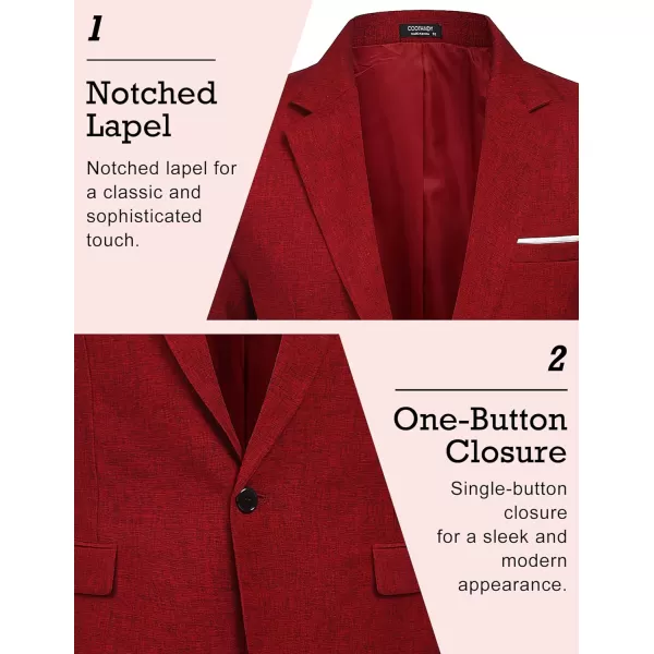 COOFANDY Men's Blazer Casual Sport Coats Slim Fit One Button Suit Jacket Lightweight Sports Jacket