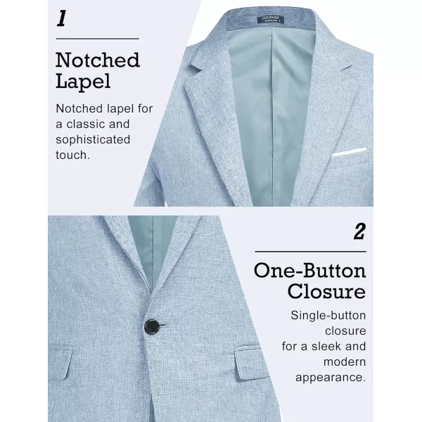 COOFANDY Men's Blazer Casual Sport Coats Slim Fit One Button Suit Jacket Lightweight Sports Jacket