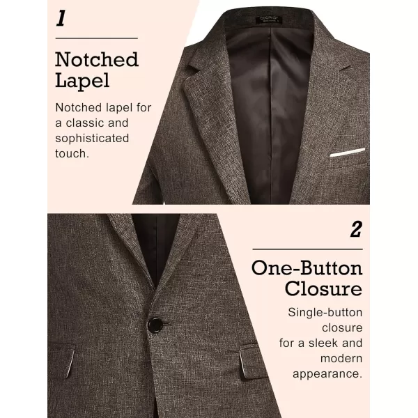 COOFANDY Men's Blazer Casual Sport Coats Slim Fit One Button Suit Jacket Lightweight Sports Jacket