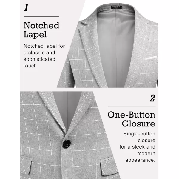 COOFANDY Men's Blazer Casual Sport Coats Slim Fit One Button Suit Jacket Lightweight Sports Jacket