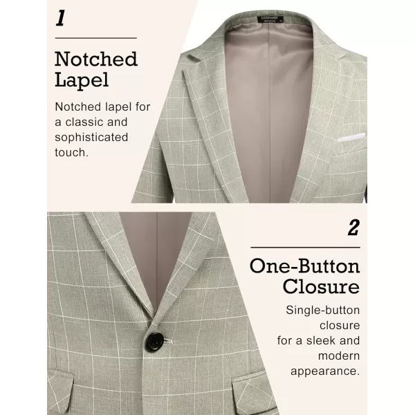 COOFANDY Men's Blazer Casual Sport Coats Slim Fit One Button Suit Jacket Lightweight Sports Jacket
