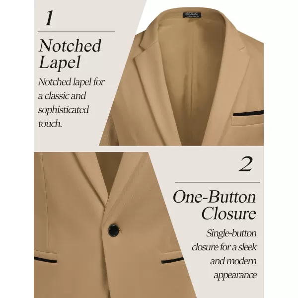COOFANDY Men's Casual Blazer Jacket Slim Fit Sports Coat Business Suit Jackets One Button