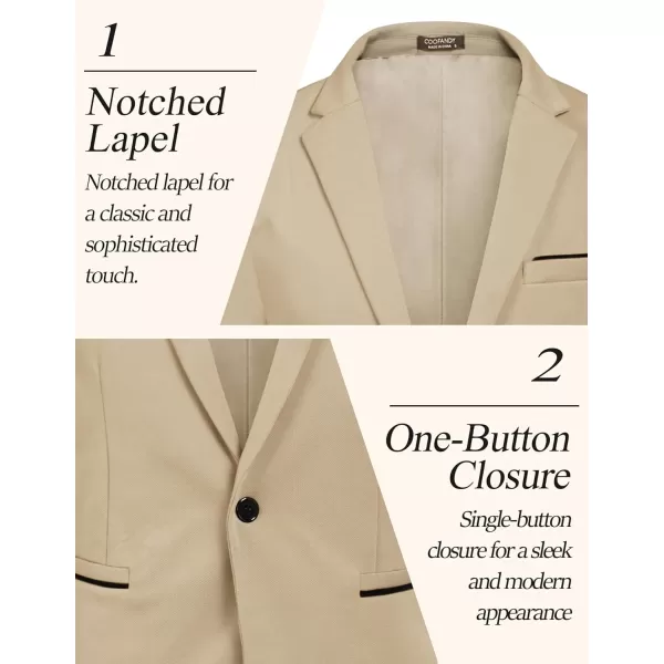 COOFANDY Men's Casual Blazer Jacket Slim Fit Sports Coat Business Suit Jackets One Button