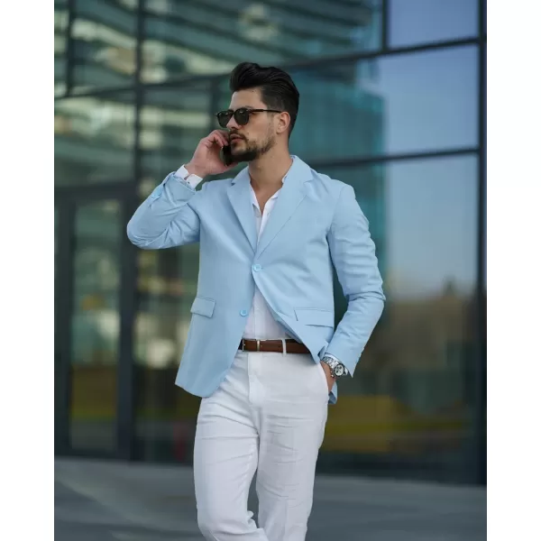 COOFANDY Men’s Casual Blazer Jackets Two Button Lightweight Slim Fit Sports Coat