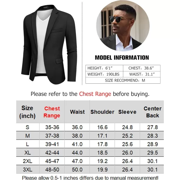 COOFANDY Mens Casual Blazer Slim Fit Sport Coats One Button Stylish Business Suit Jacket