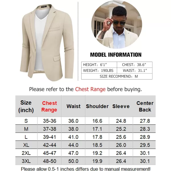 COOFANDY Mens Casual Blazer Slim Fit Sport Coats One Button Stylish Business Suit Jacket