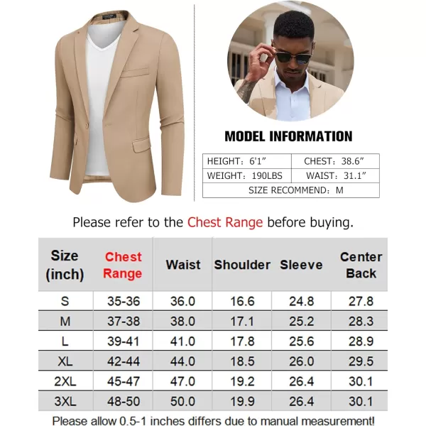COOFANDY Mens Casual Blazer Slim Fit Sport Coats One Button Stylish Business Suit Jacket
