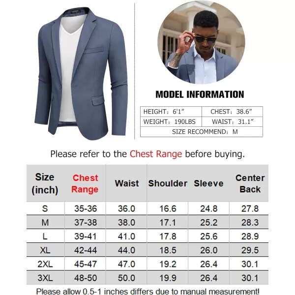 COOFANDY Mens Casual Blazer Slim Fit Sport Coats One Button Stylish Business Suit Jacket
