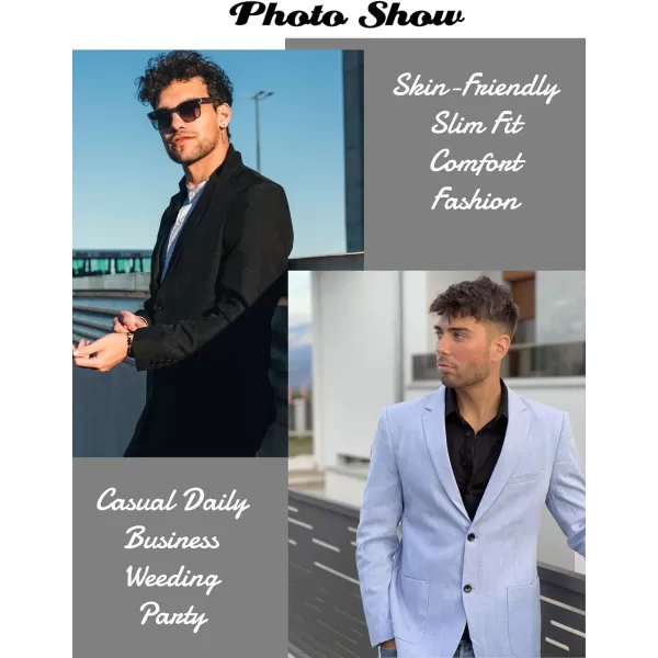 COOFANDY Mens Casual Blazer Sport Coat Slim Fit Two Button Suit Jackets Lightweight Business Sports Jacket