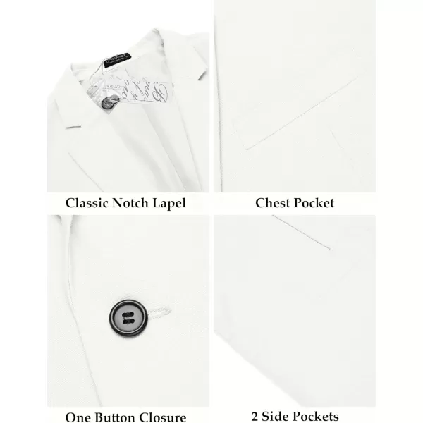 COOFANDY Men's Casual Linen Blazer Lightweight Regular Fit Sport Coat One Button Suit Jacket