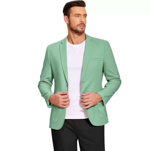COOFANDY Men's Casual Linen Blazer Lightweight Regular Fit Sport Coat One Button Suit Jacket