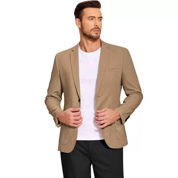 COOFANDY Men's Casual Linen Blazer Lightweight Regular Fit Sport Coat One Button Suit Jacket