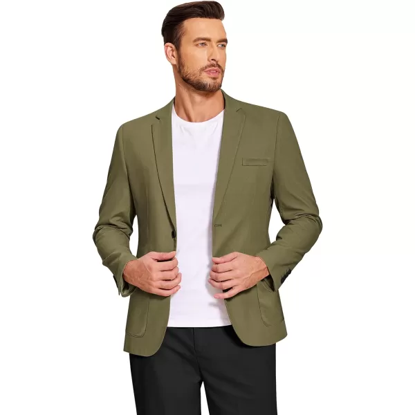 COOFANDY Men's Casual Linen Blazer Lightweight Regular Fit Sport Coat One Button Suit Jacket
