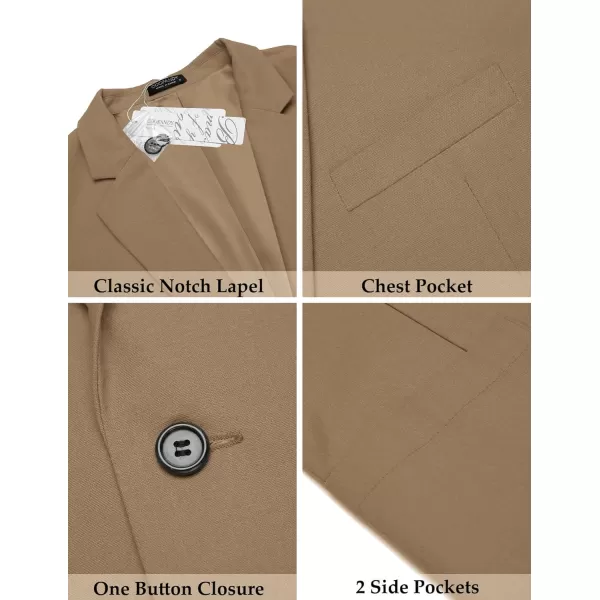 COOFANDY Men's Casual Linen Blazer Lightweight Regular Fit Sport Coat One Button Suit Jacket