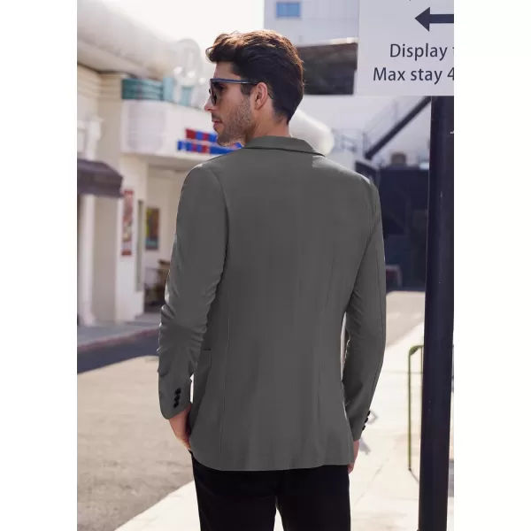 COOFANDY Men's Casual Linen Blazer Lightweight Regular Fit Sport Coat One Button Suit Jacket