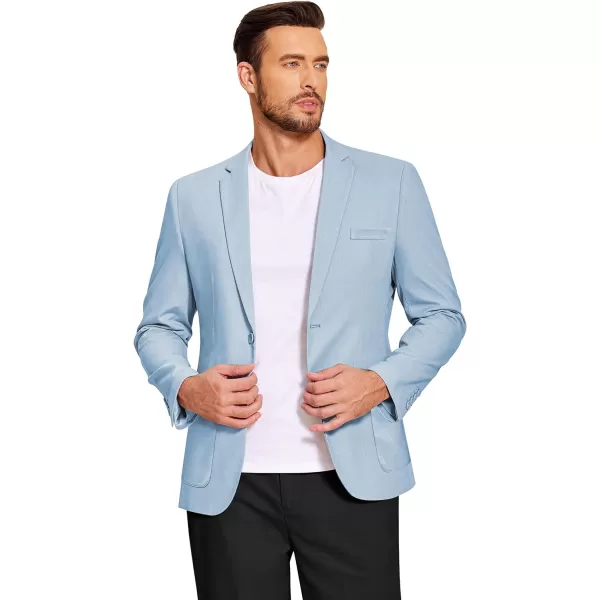 COOFANDY Men's Casual Linen Blazer Lightweight Regular Fit Sport Coat One Button Suit Jacket
